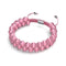 Pastèque | Argent | Bracelet double macramé en verre Cheshire